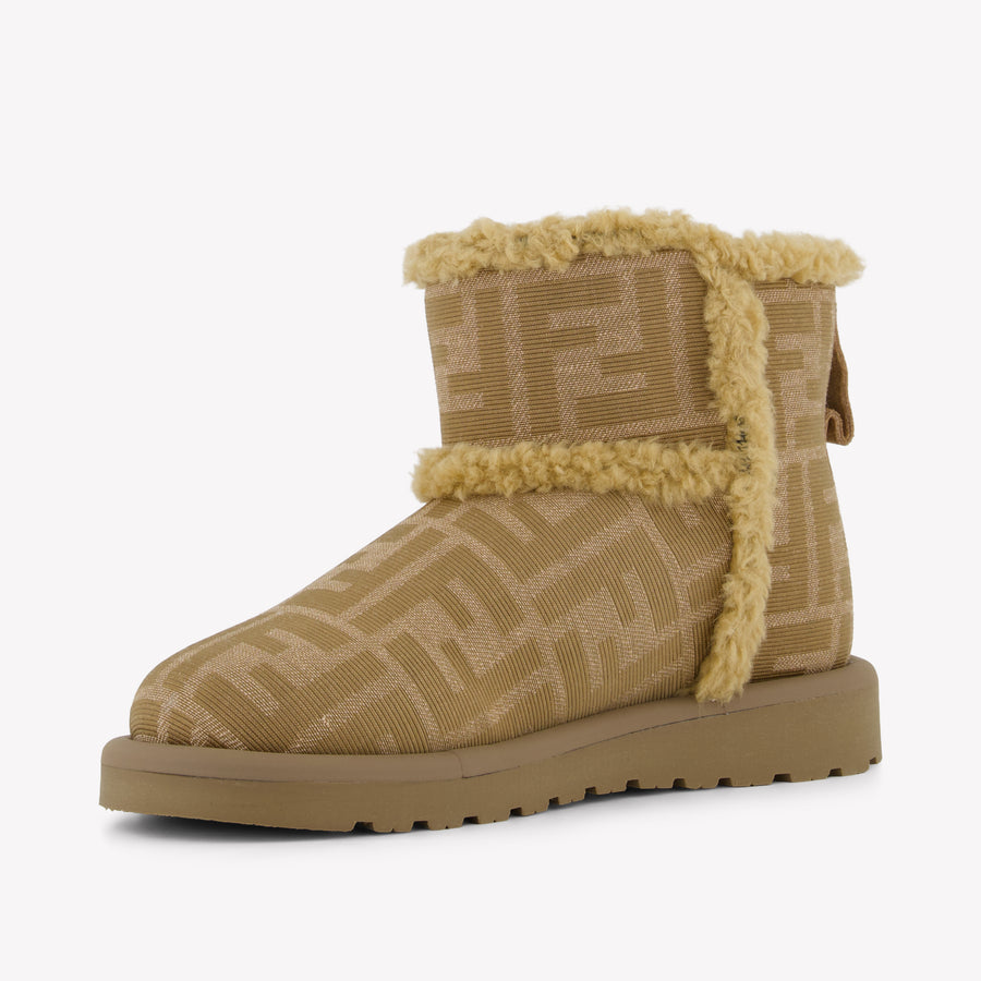 Fendi Unisex Laarzen In Beige