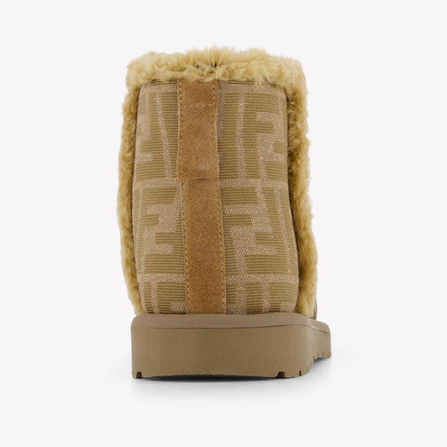 Fendi Unisex Laarzen In Beige