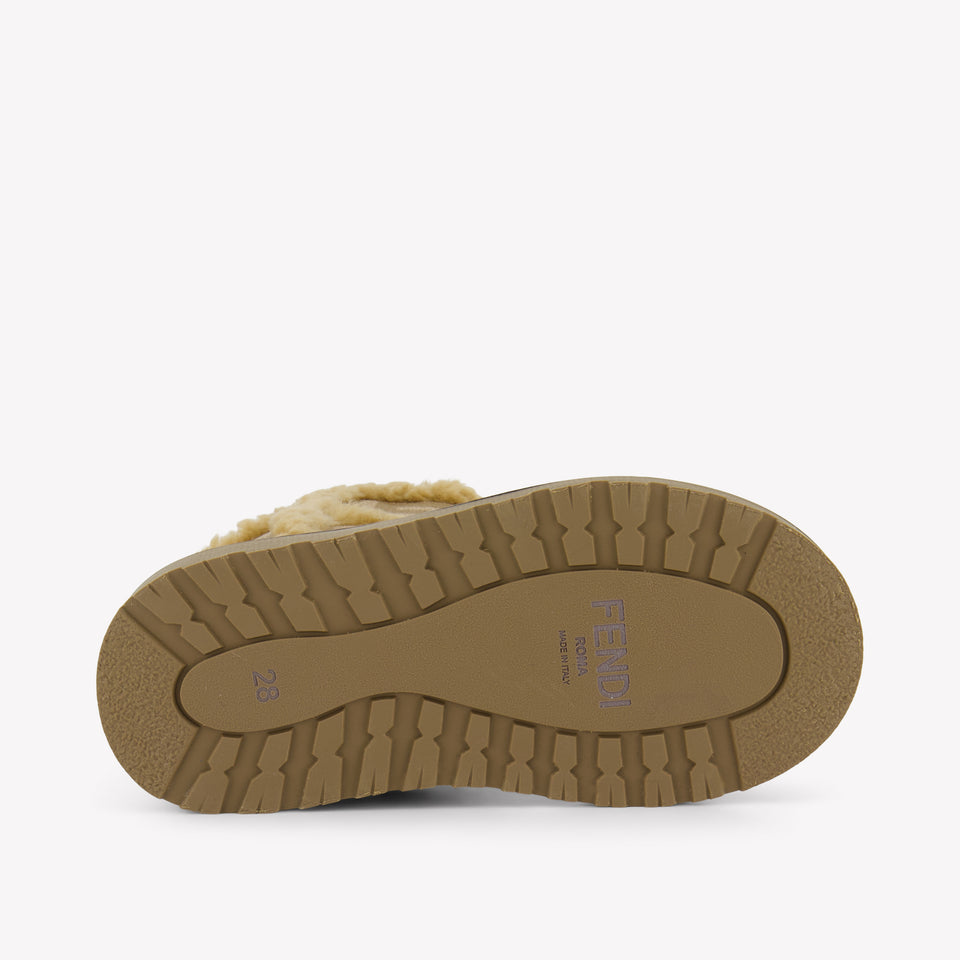 Fendi Unisex Laarzen In Beige