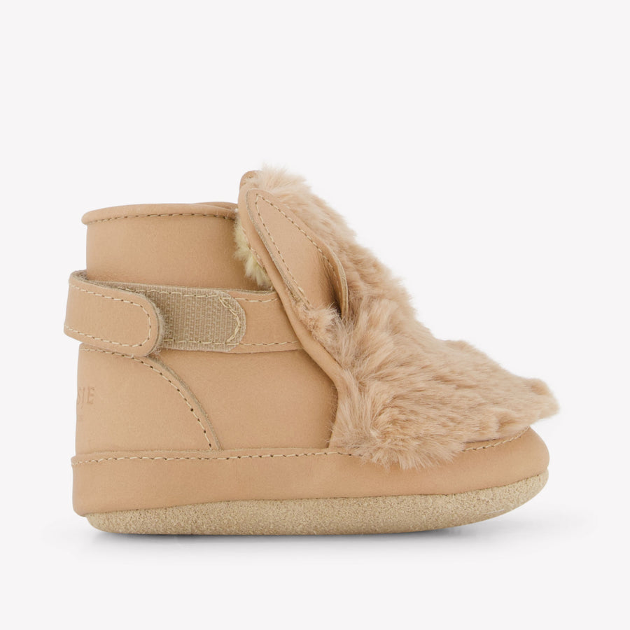 Donsje Amsterdam Fluffy Bunny Baby Meisjes Schoenen In Beige