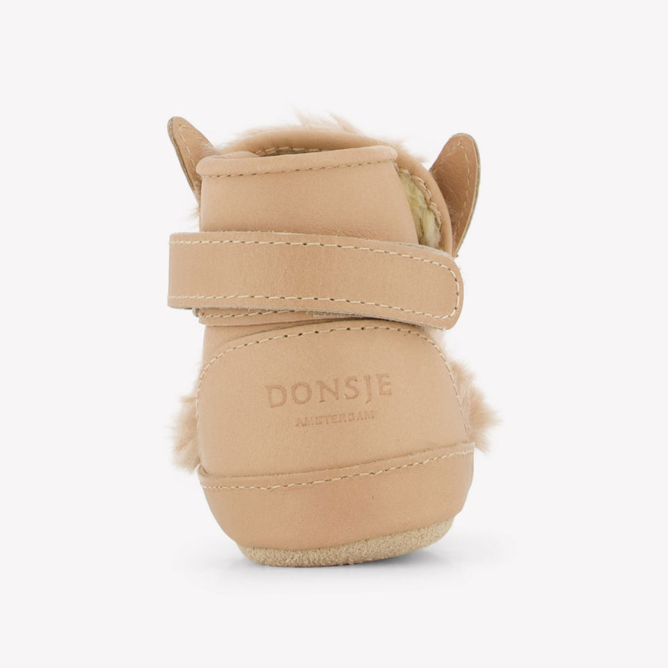 Donsje Amsterdam Fluffy Bunny Baby Girls Shoes  Beige