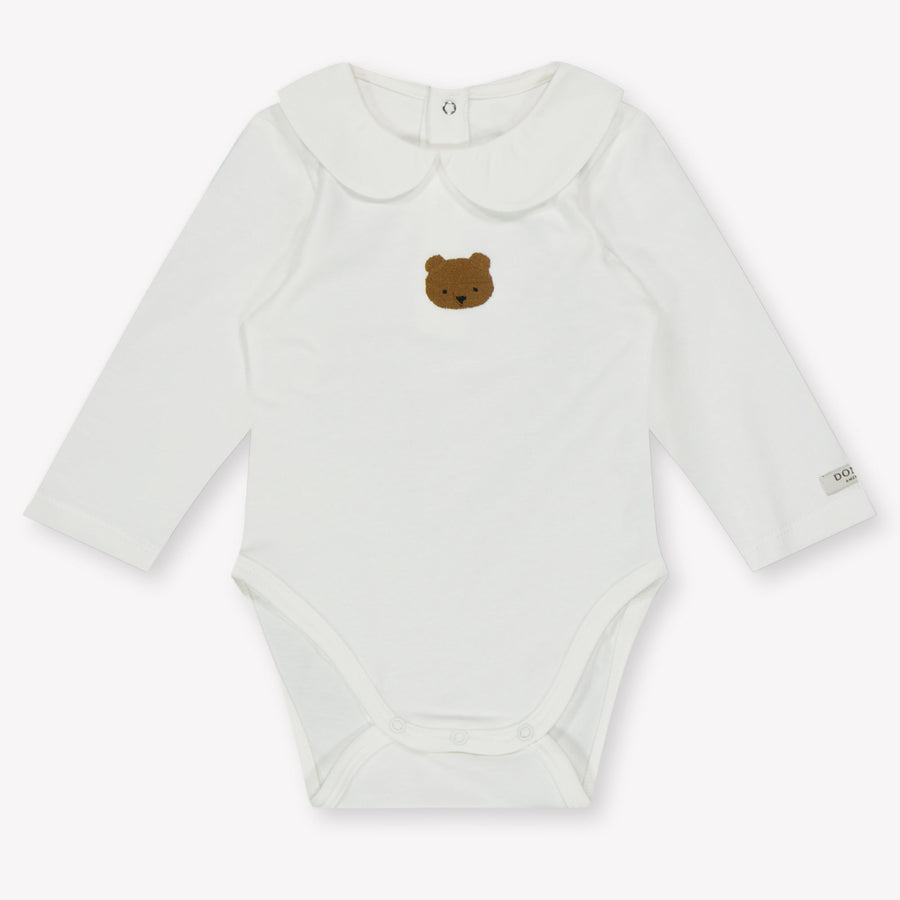 Donsje Amsterdam Bear Baby Unisex Romper  Offwhite