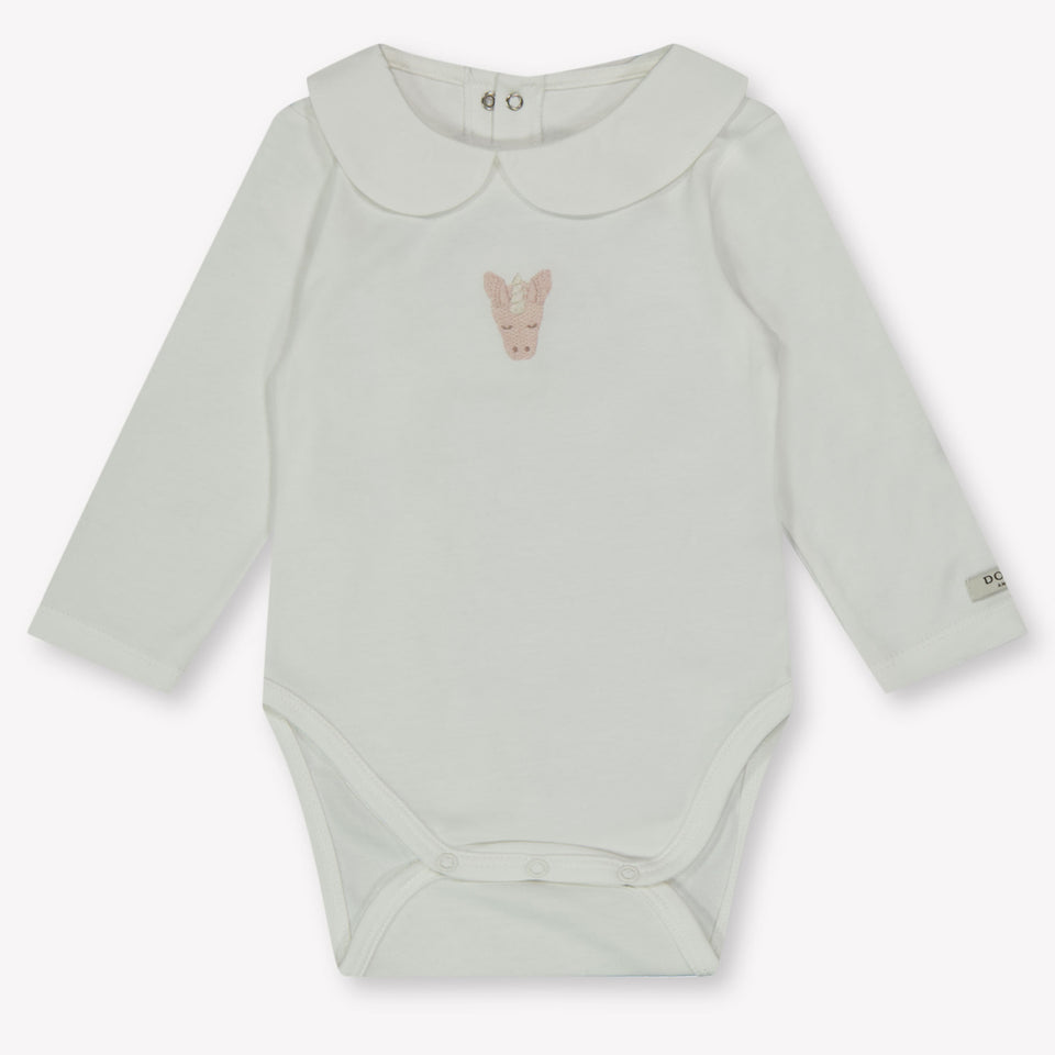 Donsje Amsterdam Unicorn Baby Girls Romper  Offwhite