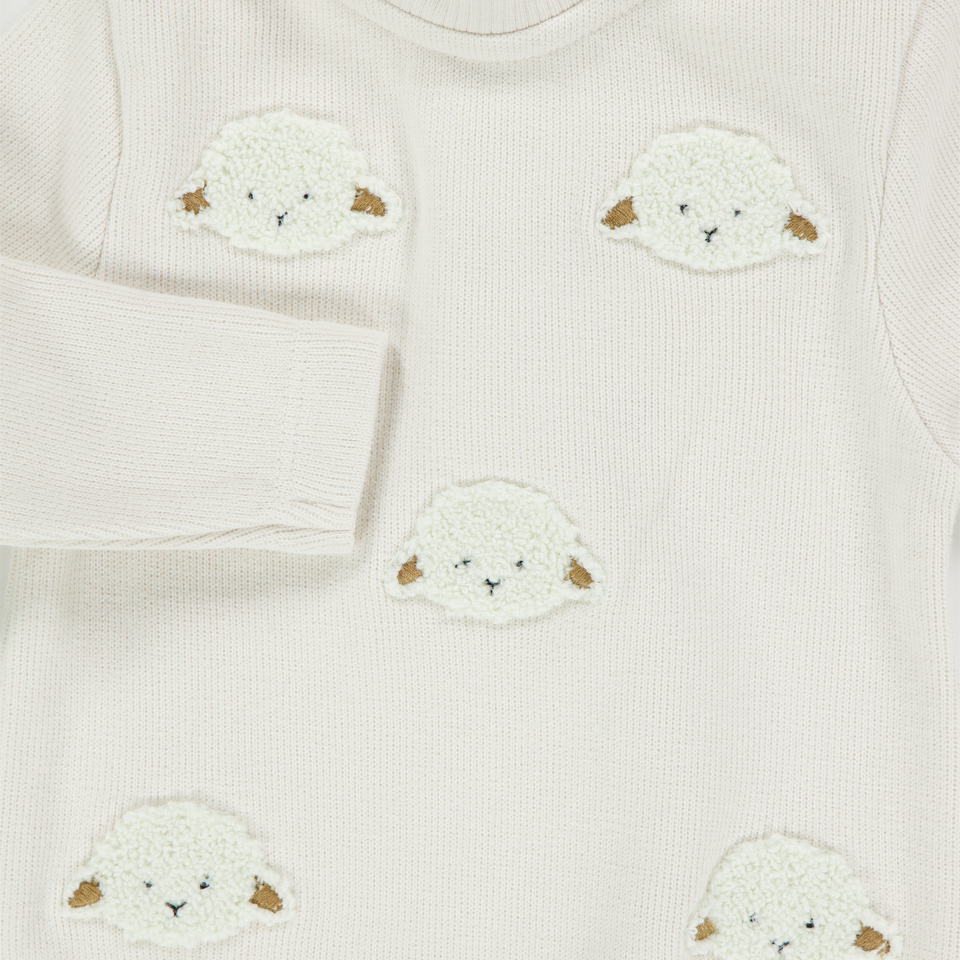 Donsje Amsterdam Baby Unisex Playsuit  Offwhite