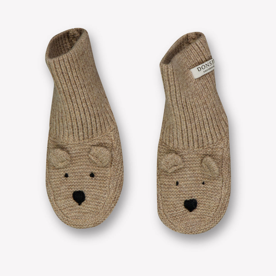 Donsje Amsterdam Bear Baby Unisex Shoes  Beige