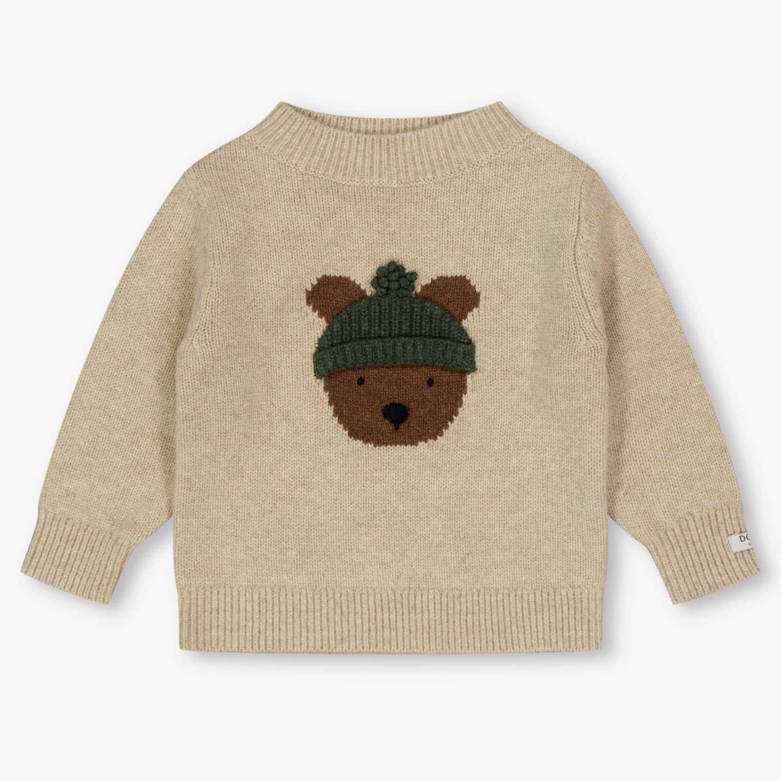 Donsje Amsterdam Bear Baby Boys Sweater  Light Beige