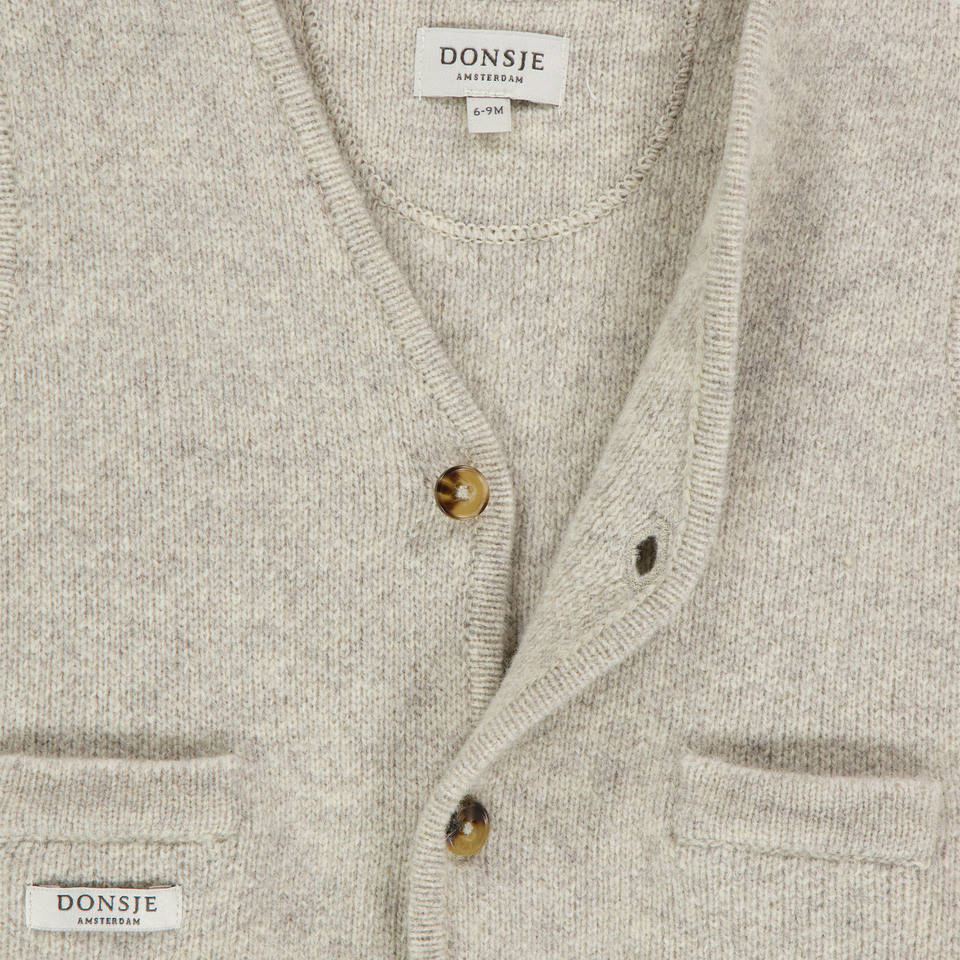 Donsje Amsterdam Maurtis Baby Jongens Gilets In Licht Grijs