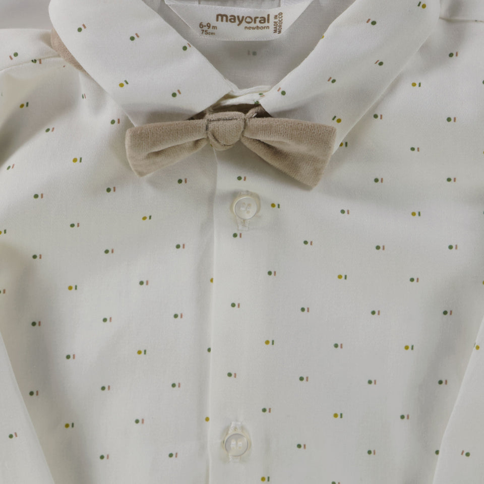 Mayoral Baby Jongens T-Shirt In Off White