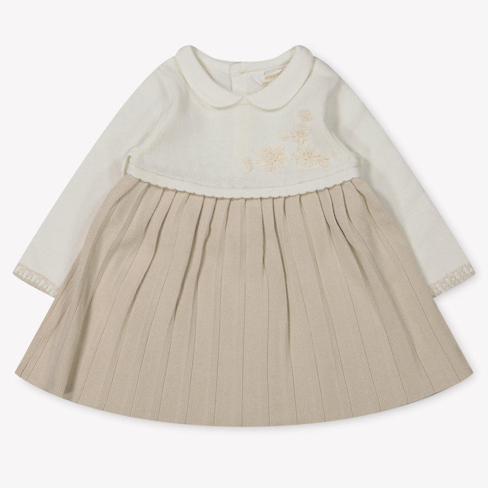Mayoral Baby Meisjes Jurk In Licht Beige