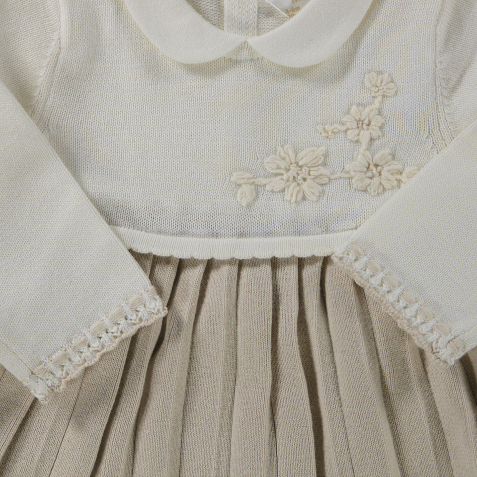 Mayoral Baby Meisjes Jurk In Licht Beige