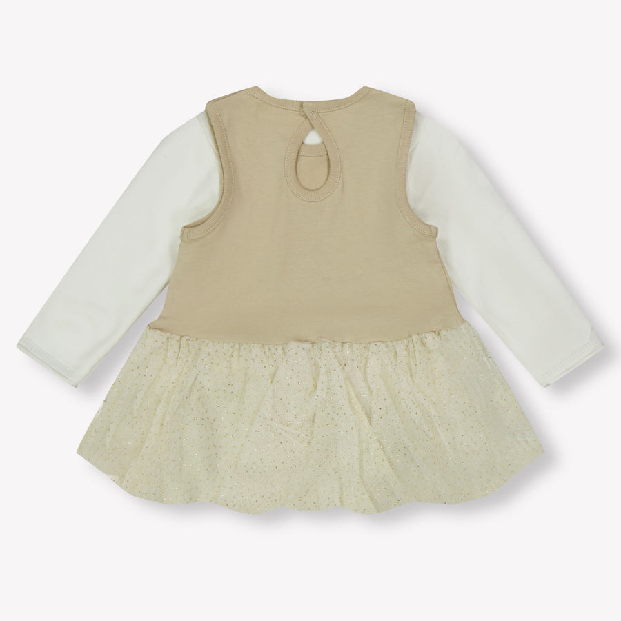 Mayoral Baby Meisjes Jurk In Off White