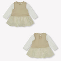 Mayoral Baby Meisjes Jurk In Off White