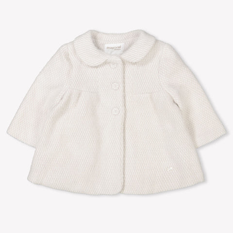 Mayoral Baby Meisjes Winterjas In Off White