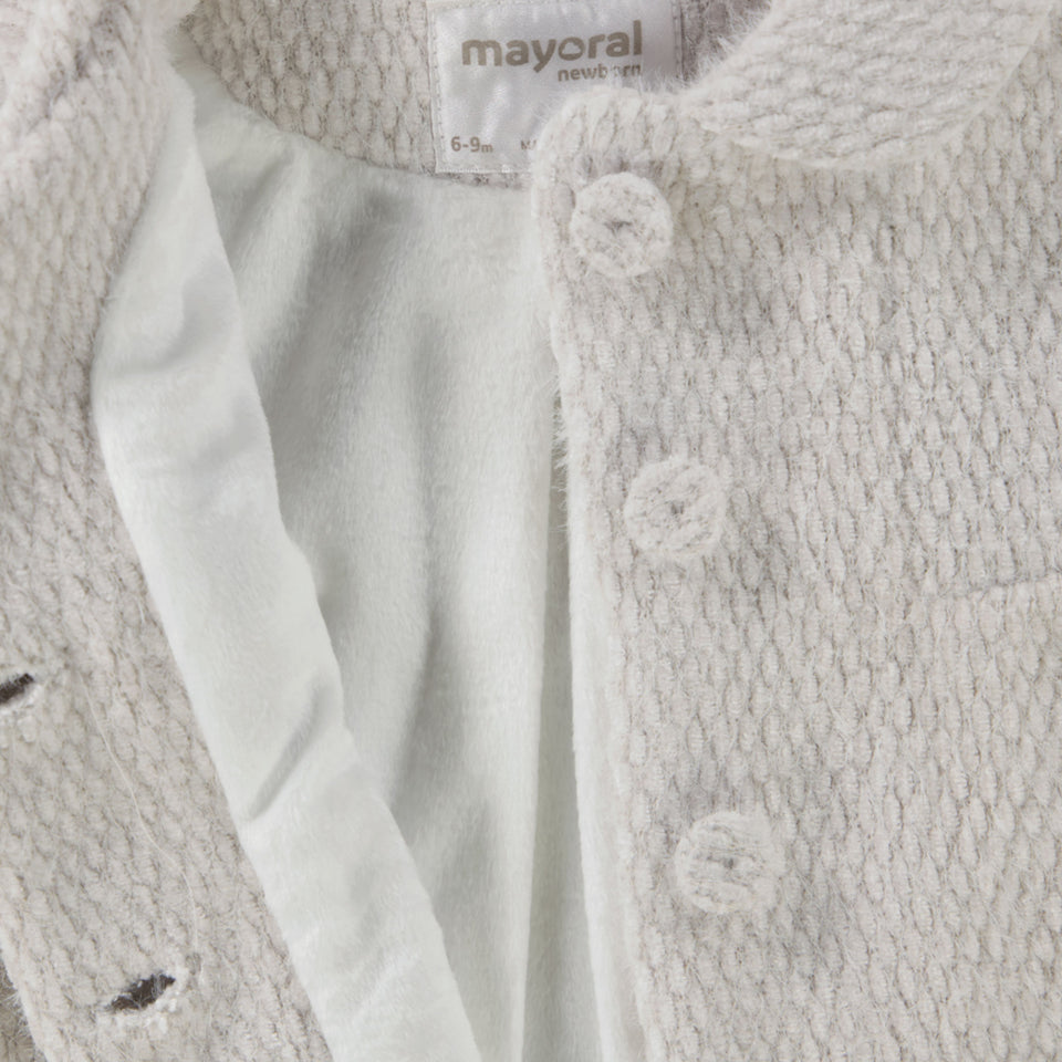 Mayoral Baby Meisjes Winterjas In Off White