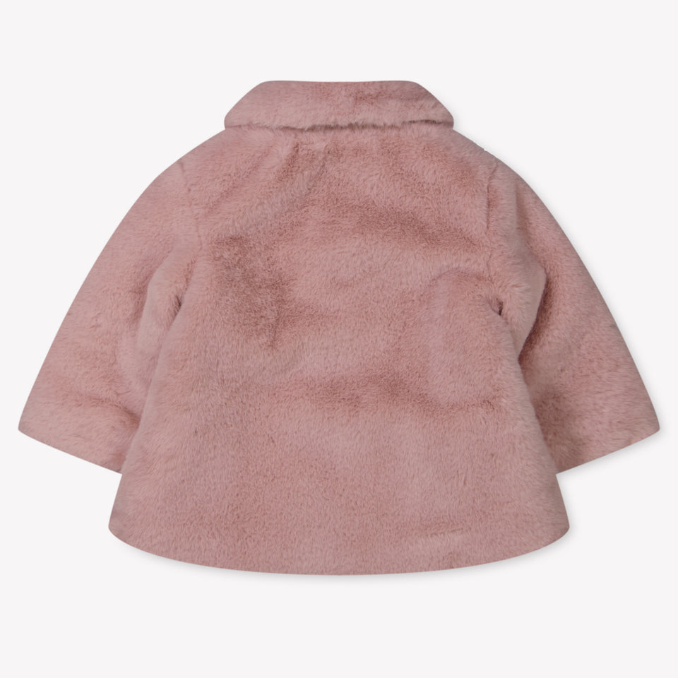 Mayoral Baby Girls Faux fur jacket in Pink