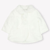 Mayoral Baby Girls Faux fur jacket in White