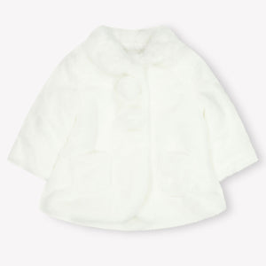 Mayoral Baby Meisjes Faux Fur Jas in Wit