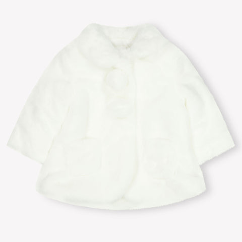 Mayoral Baby Meisjes Faux Fur Jas in Wit