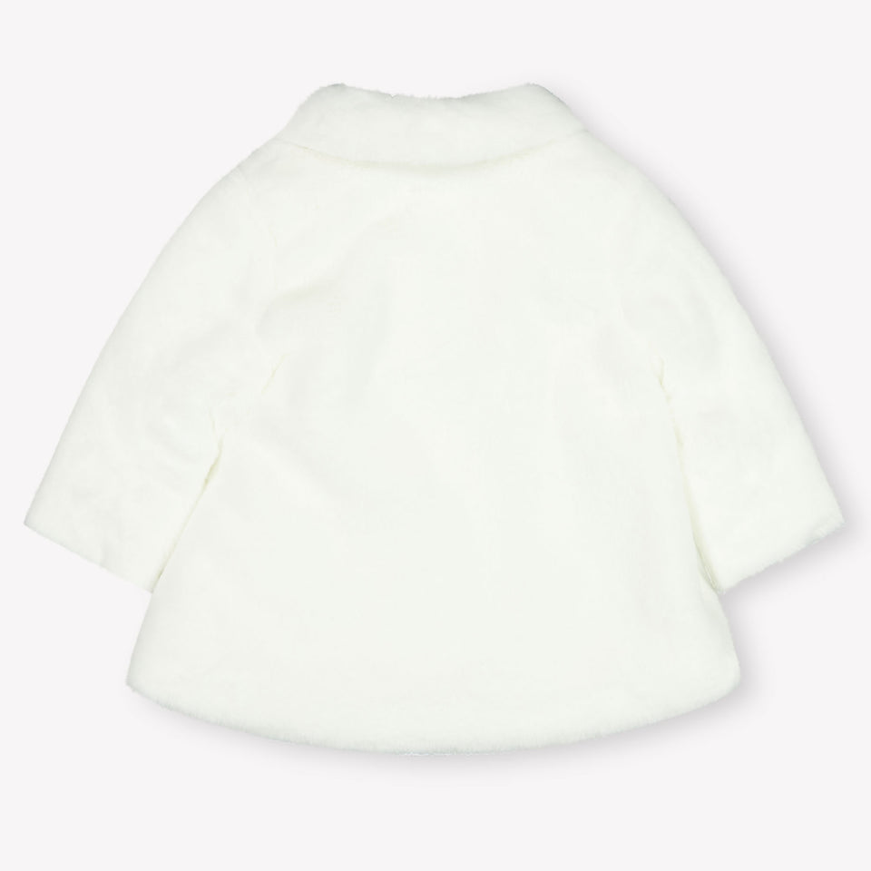 Mayoral Baby Girls Faux fur jacket in White