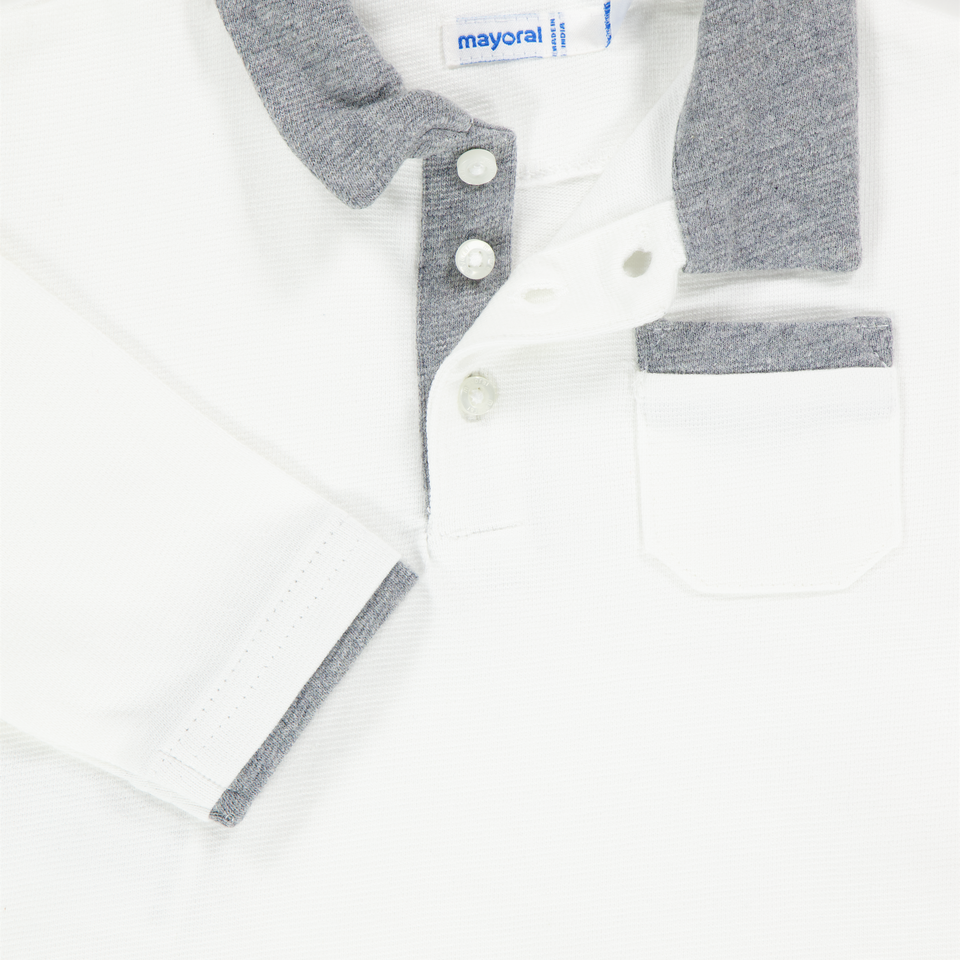 Mayoral Baby Jongens Polo In Off White