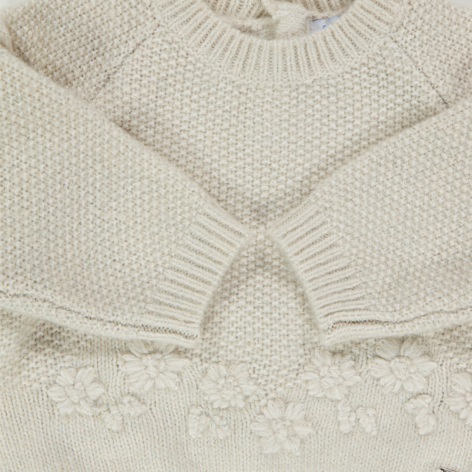 Mayoral Baby Girls Sweater  Light Beige