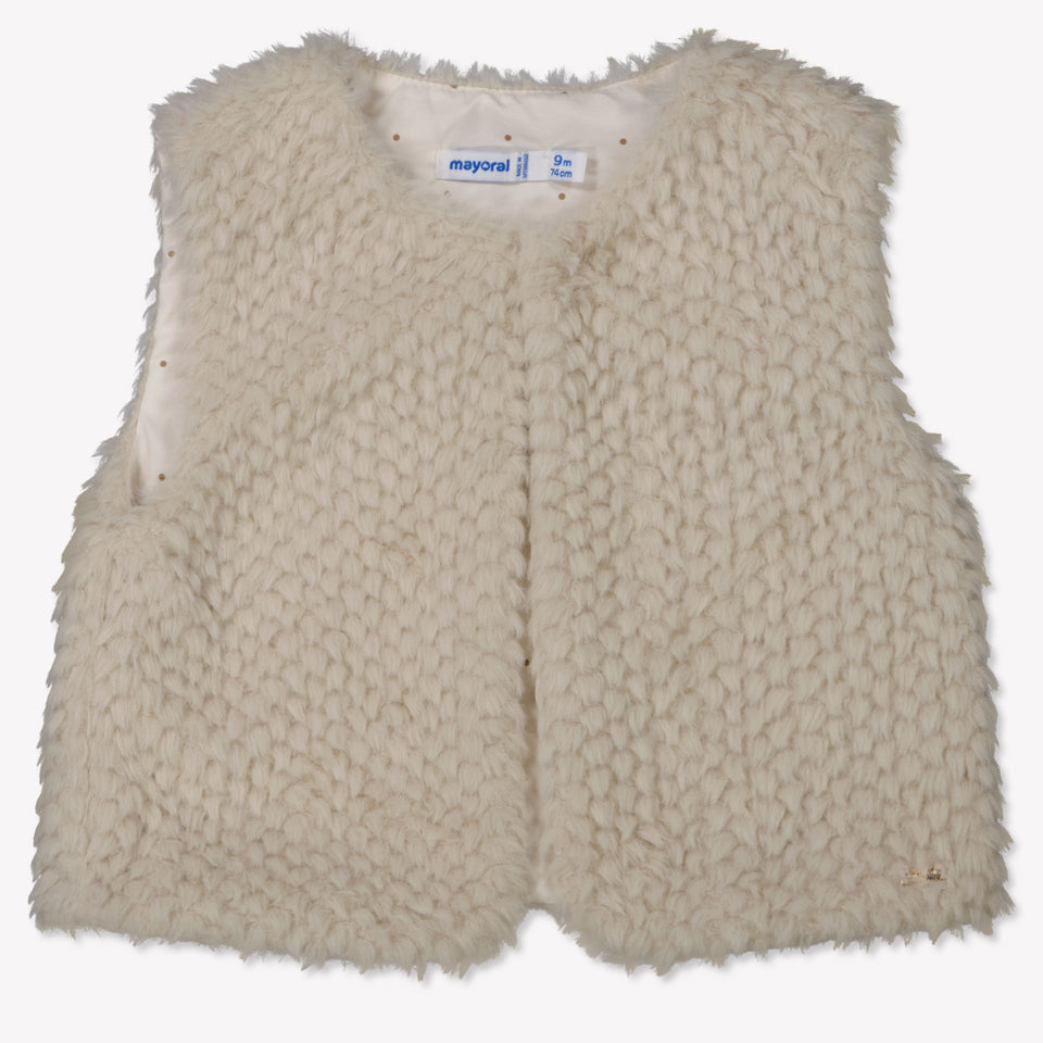 Mayoral Baby Girls Body Warmer  Light Beige