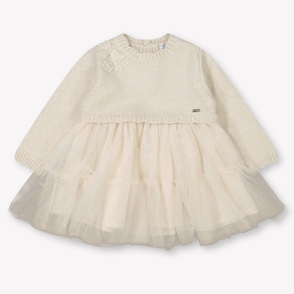 Mayoral Baby Girls Dress  Light Beige