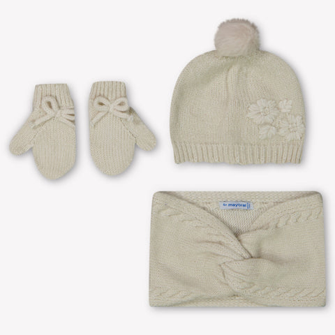 Mayoral Baby Girls Hat  Light Beige