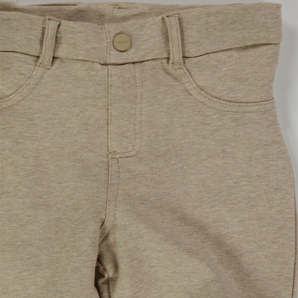 Mayoral Kids Girls Pants Beige