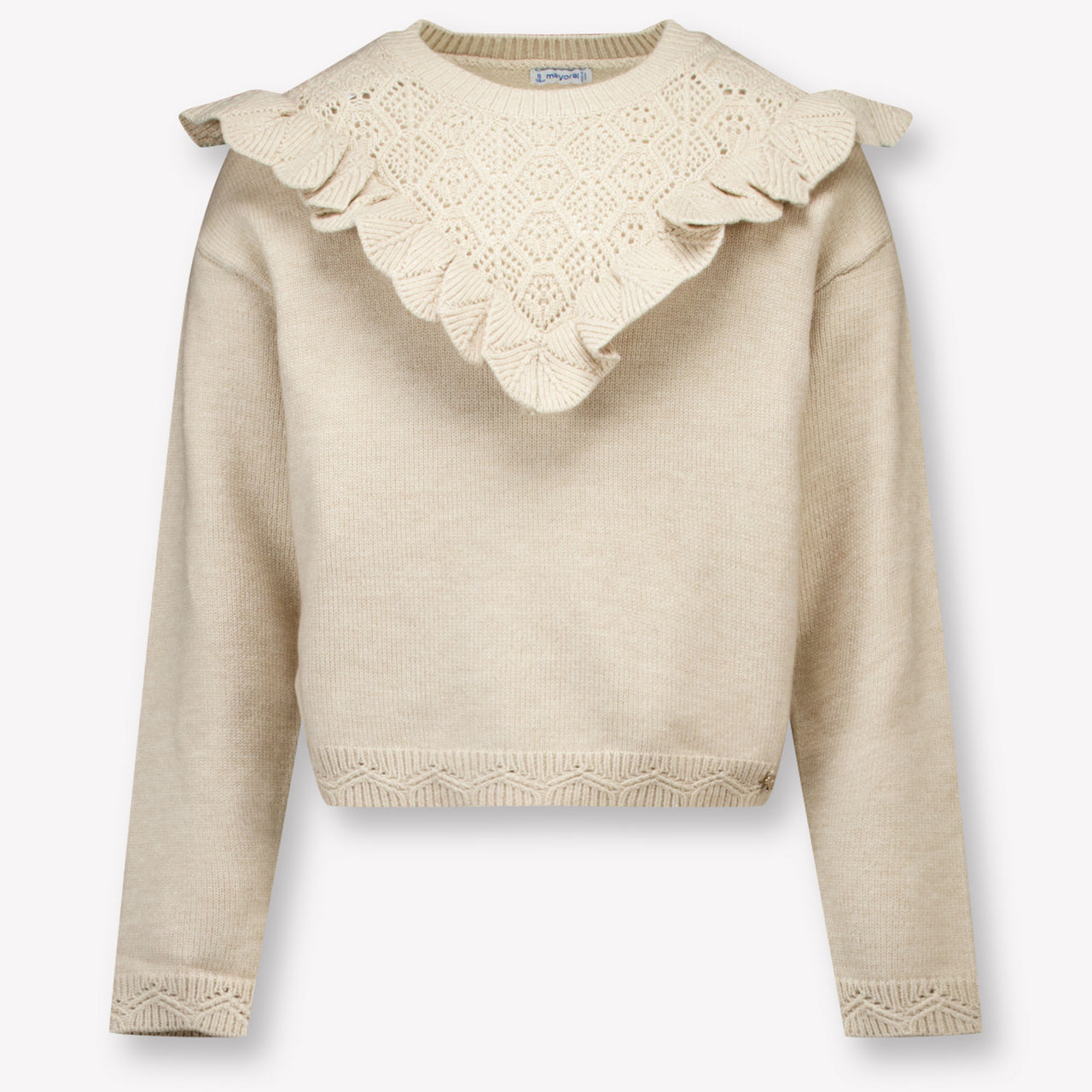 Mayoral Kinder Meisjes Trui In Licht Beige