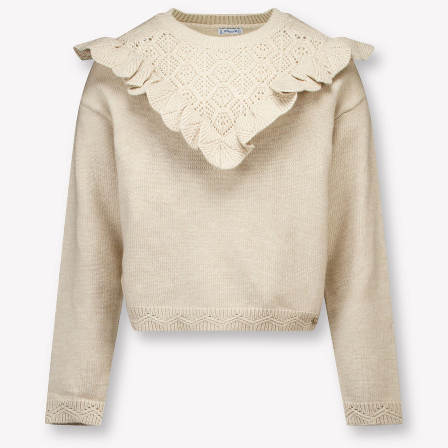 Mayoral Kinder Meisjes Trui In Licht Beige