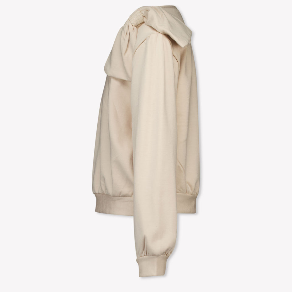 Mayoral Kids Girls Sweater in Light Beige