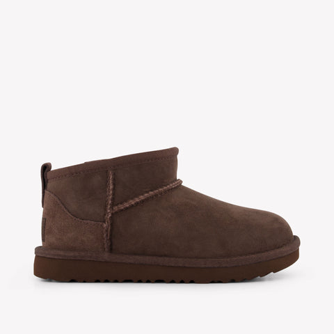 UGG Ultra mini Unisex Boots In dark Brown