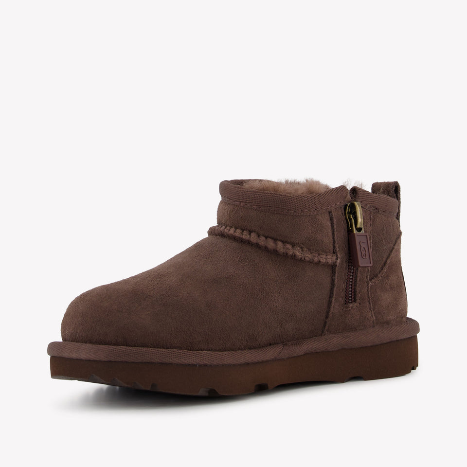 UGG Ultra mini Unisex Boots In dark Brown