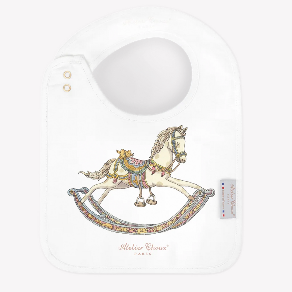 Atelier Choux Baby Slab Rocking Horse In Wit