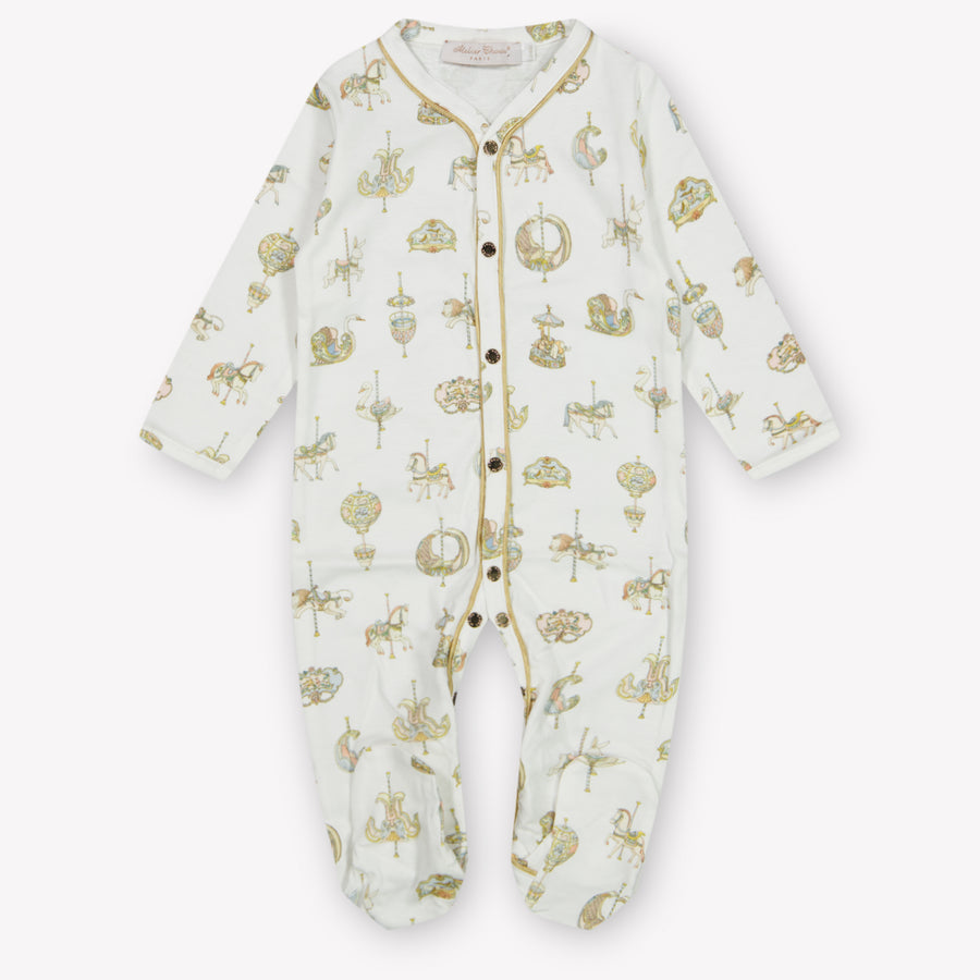 Atelier Choux Baby Unisex Romper in White