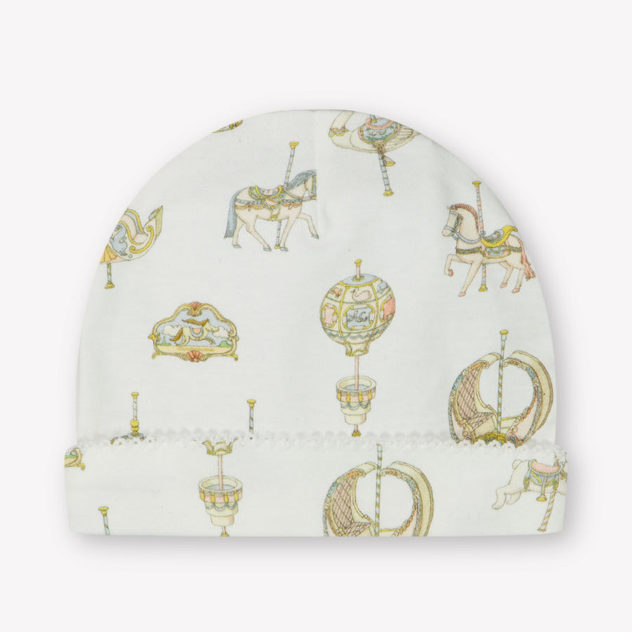 Atelier Choux Baby Unisex Beanie in White