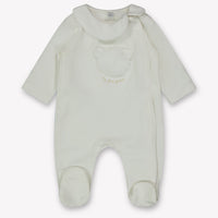 First Baby Unisex Playsuit In OffWhite
