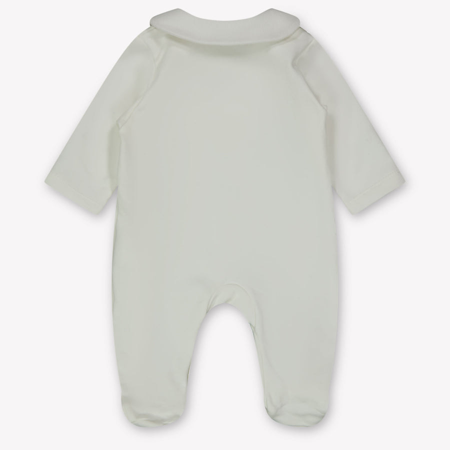 First Baby Unisex Playsuit In OffWhite