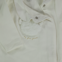 First Baby Unisex Playsuit In OffWhite