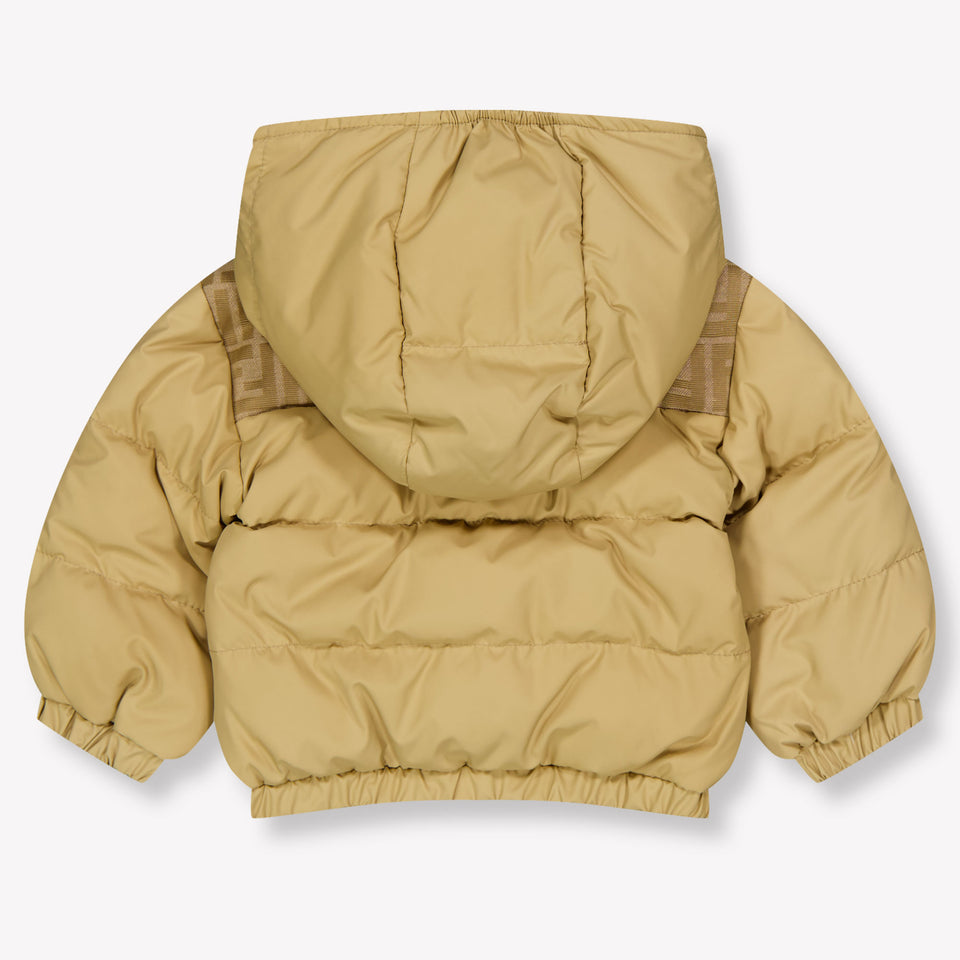 Fendi Baby Unisex winterjas In Beige