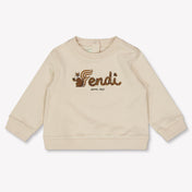 Fendi Baby Unisex Trui In Licht Beige