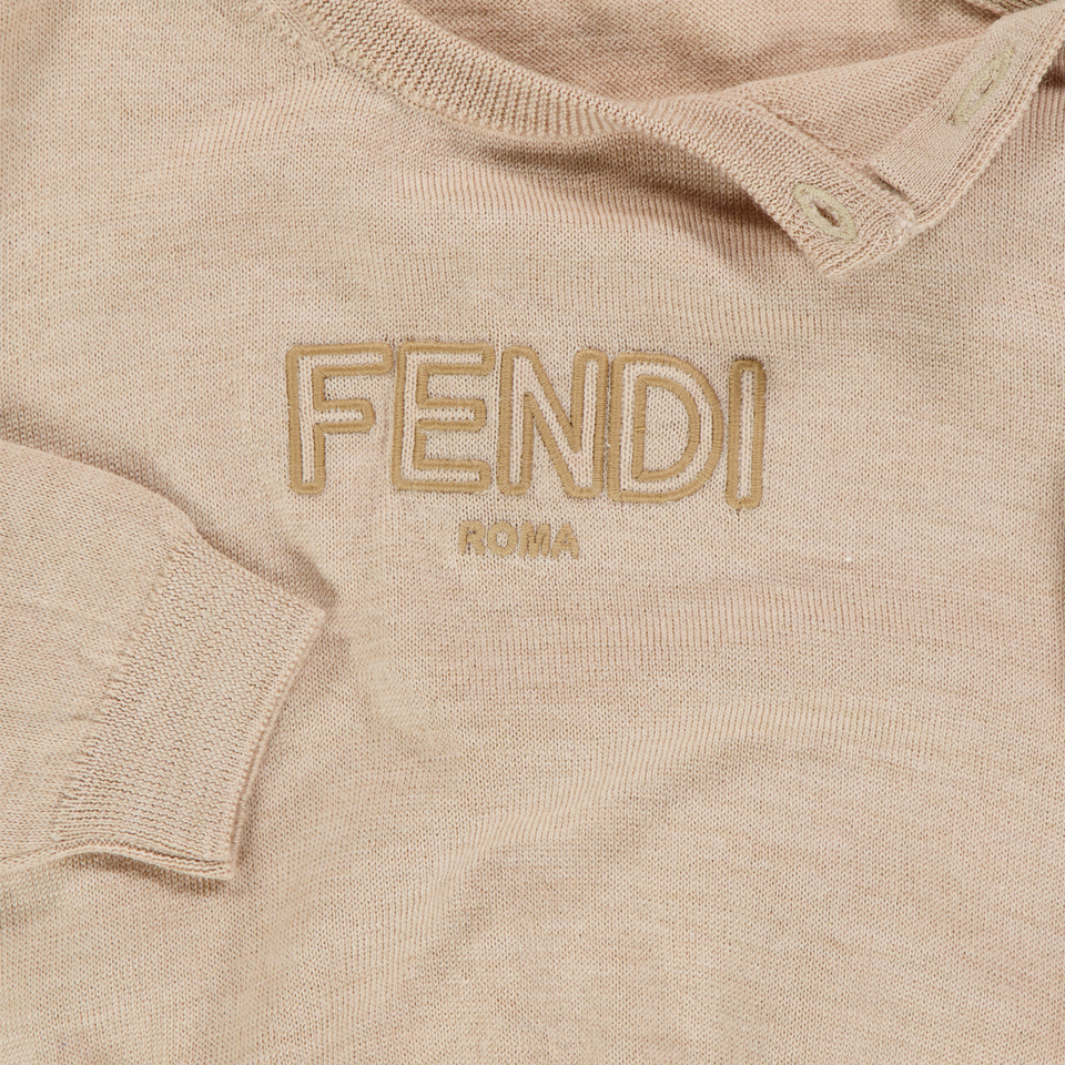 Fendi Baby Unisex Sweater in Light Beige