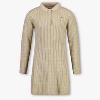 Tommy Hilfiger Kinder Meisjes Jurk In Beige