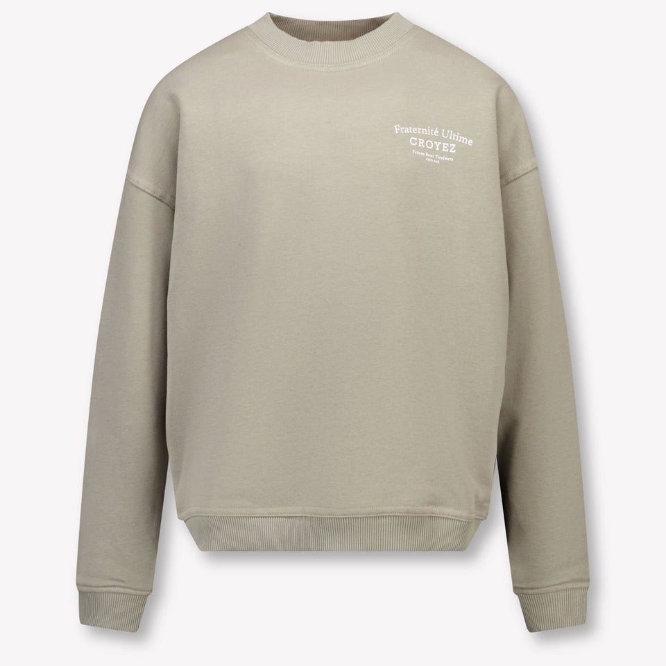 Croyez Kinder Jongens Trui In Olijf Groen