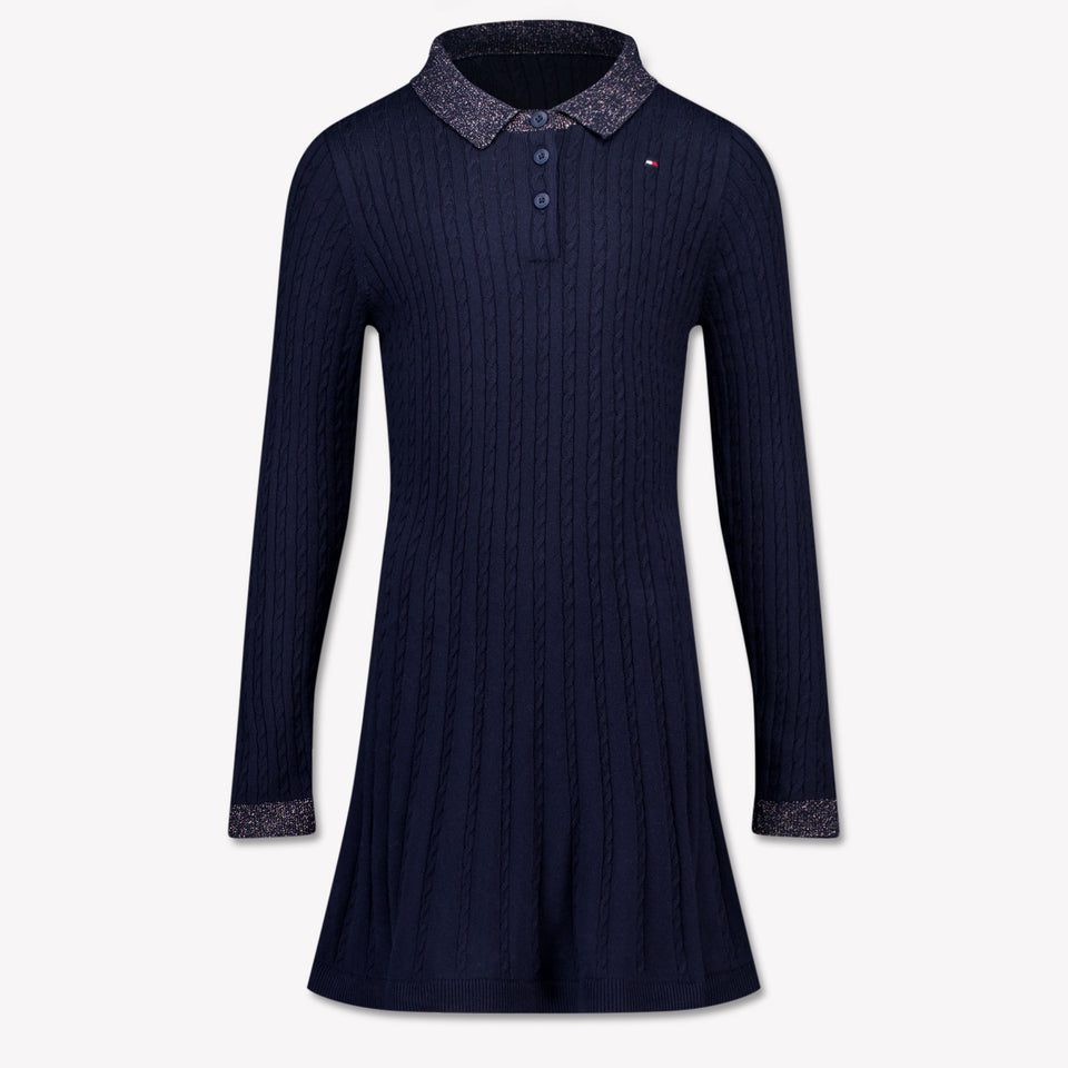 Tommy Hilfiger Kinder Meisjes Jurk In Navy