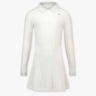 Tommy Hilfiger Kinder Meisjes Jurk In Off White