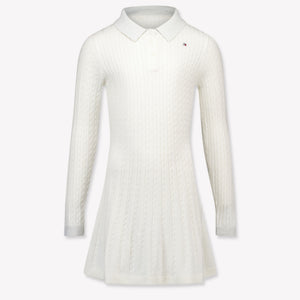 Tommy Hilfiger Kinder Meisjes Jurk In Off White