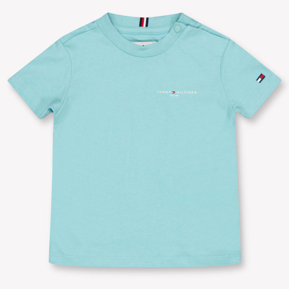 Tommy Hilfiger Baby Unisex T-Shirt In Turquoise
