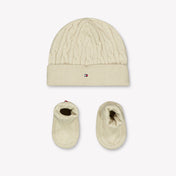 Tommy Hilfiger Baby Unisex Muts In Licht Beige
